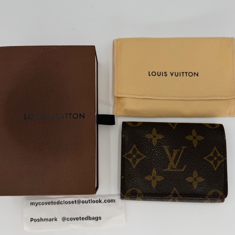 Louis Vuitton Monogram Flap Card Case Rank A Condition W/Box and Dust Bag! 😍 - Picture 2 of 16